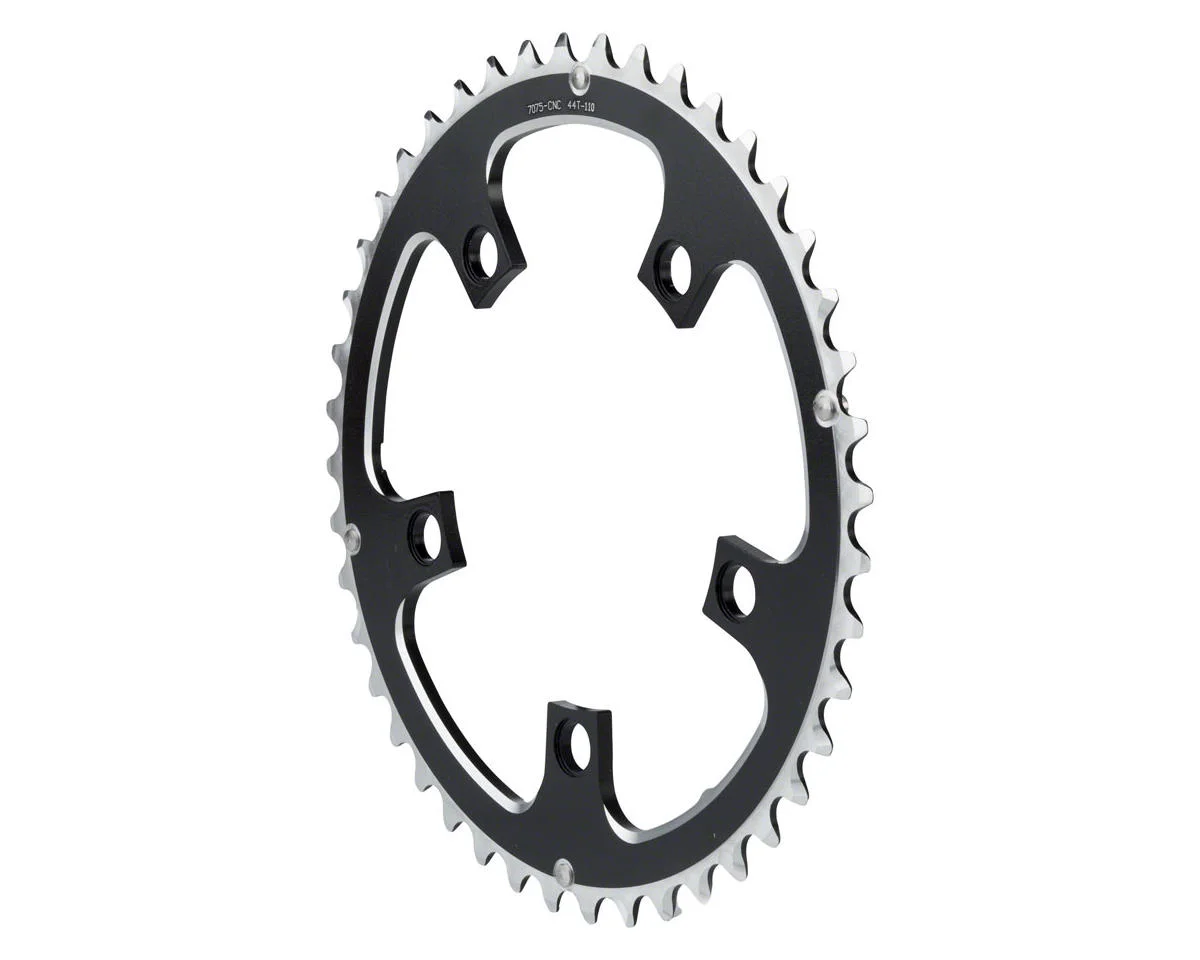 MSW Dimension Chainrings (Black/Silver) (3 x 8/9/10 Speed) (Outer) (110mm BCD) (44T)